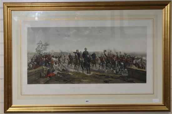 Josey after Lady Butler, coloured engraving, After the battle Tel-El-Kebir, 61 x 108cm